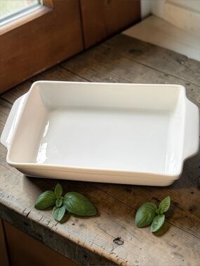 Vintage Oneida Tom’s Diner Porcelain Bake Pan 9x13 White Baking Dish
